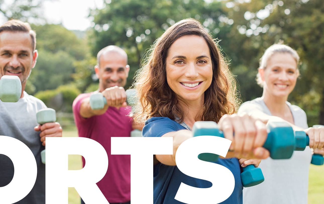 Clients having group exercise outside - Contact Upstream Athletics